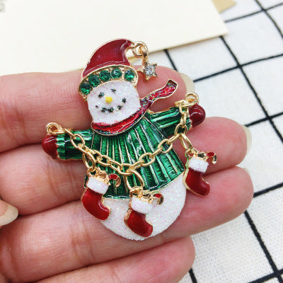 Wholesale Christmas Combination Series Santa Claus Deer Brooch ACC-BCH-DingZhou001