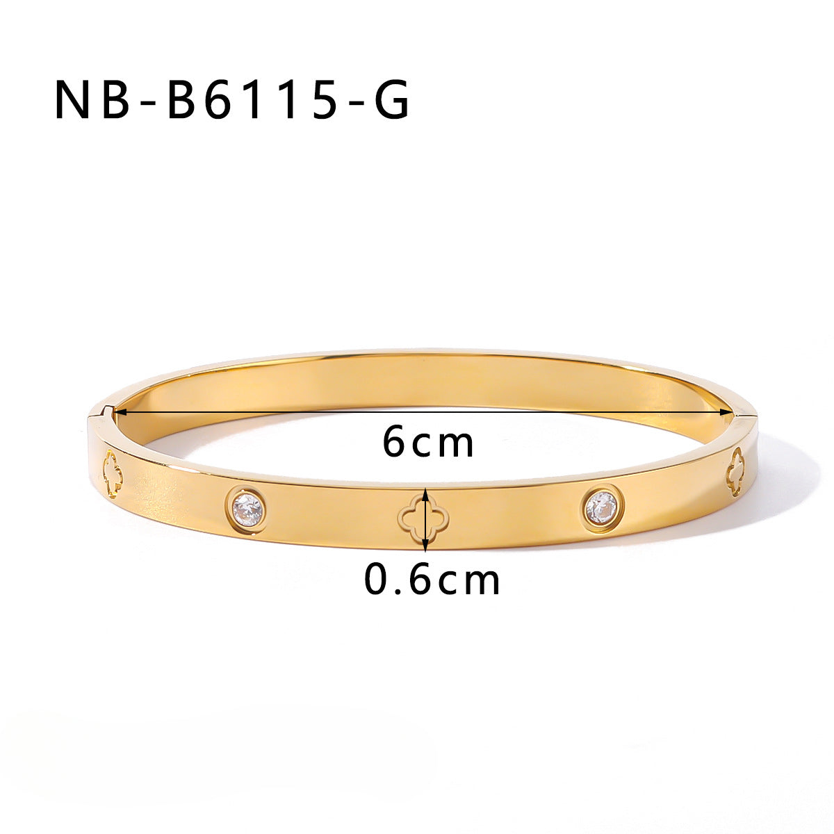 Wholesale Stainless Steel 18k Gold Plated Heart Diamond Bracelets ACC-BT-Xiny021