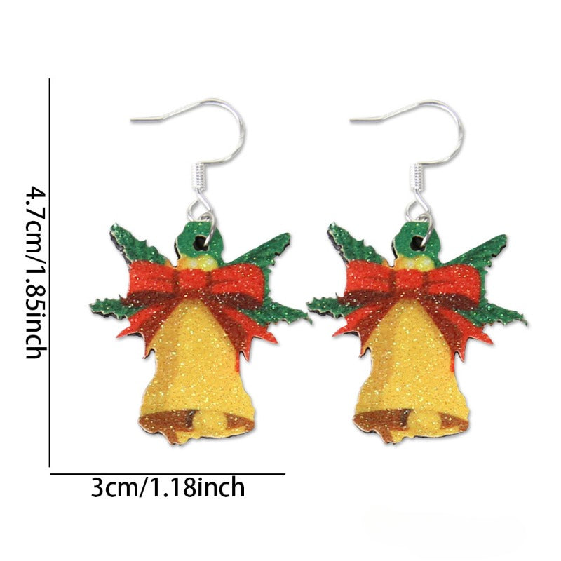 Wholesale Christmas Earrings Cartoon Christmas Tree Old Man Elk Earrings ACC-ES-ZhouHao002