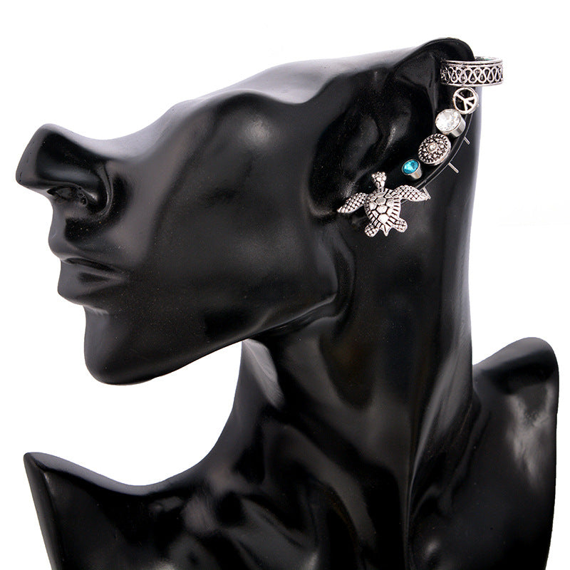 Wholesale Bohemian Vintage Carved Turtle Alloy Earring Set ACC-ES-KeRen001