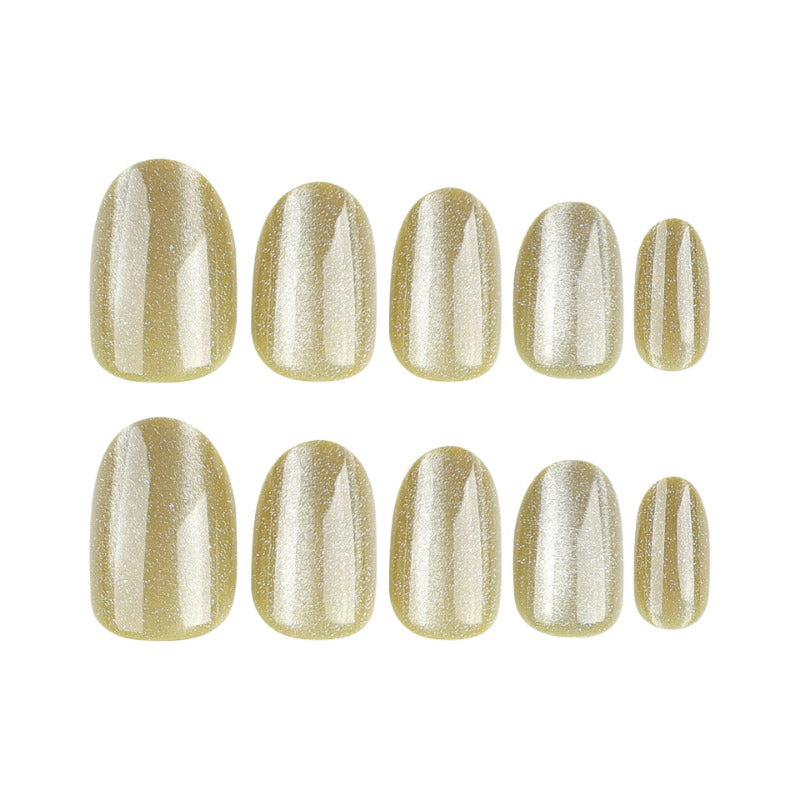 Wholesale 24 Pieces/box Yellow Cat Eye Nails Kits Nail Stickers ACC-NS-LeFan230