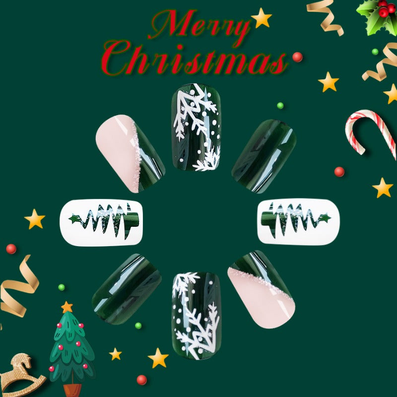 Wholesale 24 Pieces/box Christmas Tree Snowflake Nails Kits Nail Stickers ACC-NS-GuaiXL120