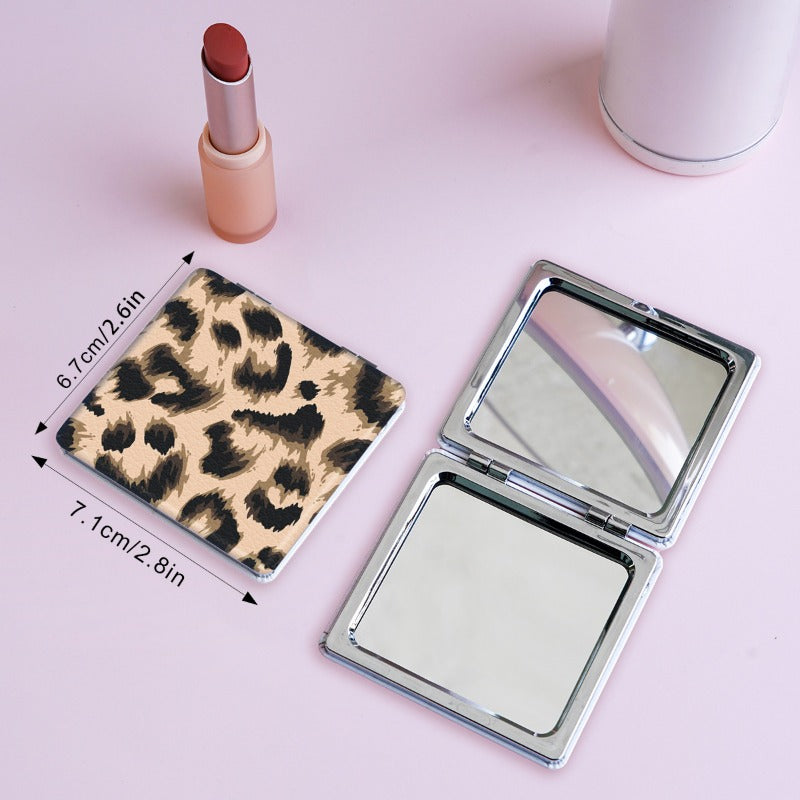 Wholesale Portable Cartoon Foldable Leopard Print Makeup Mirror ACC-MR-JiaS001