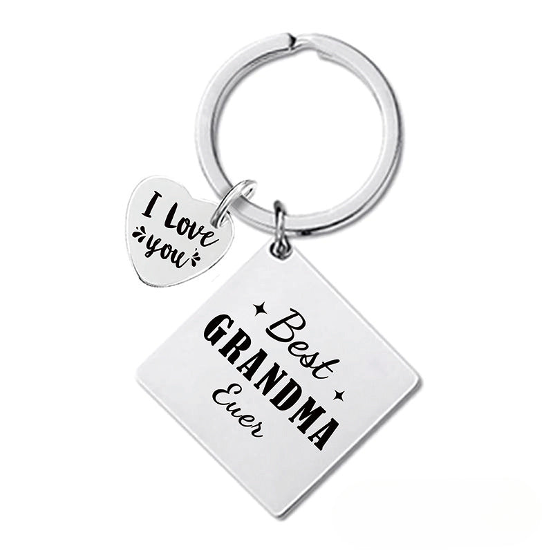 Wholesale Mother's Day Gift Metal Square Keychain ACC-KC-Ganggu006