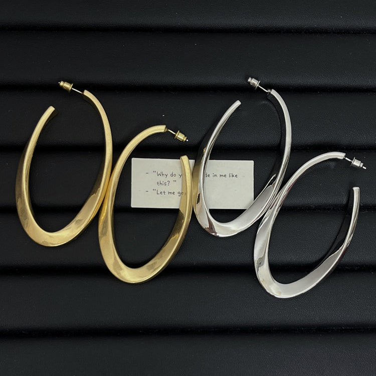 Wholesale Vintage Exaggerated Geometric Oval Large Circle Earrings Statemente Earrings ACC-ES-SZL001