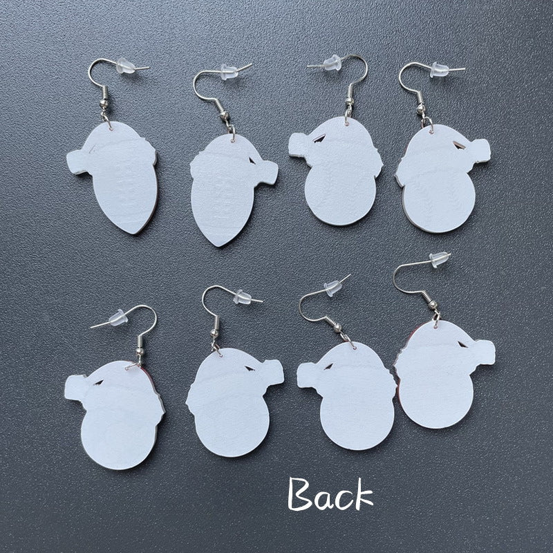 Wholesale Christmas Season Christmas Hats Football Rugby Basketball Volleyball Acrylic Earrings ACC-ES-XP028
