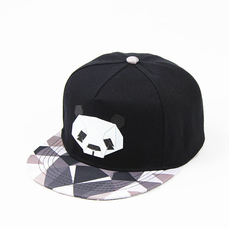 Wholesale Baseball Cap Panda Three-dimensional Offset Printing Flat Brim Hip-hop Cap Hat ACC-HT-LueLan007
