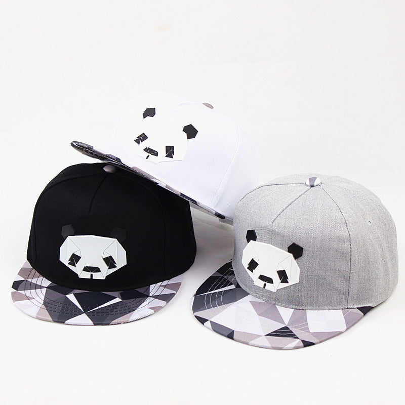 Wholesale Baseball Cap Panda Three-dimensional Offset Printing Flat Brim Hip-hop Cap Hat ACC-HT-LueLan007