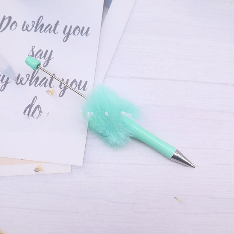 Wholesale Beadable Pen Plush Pom Pom Beadable Pen ACC-PN-CY001