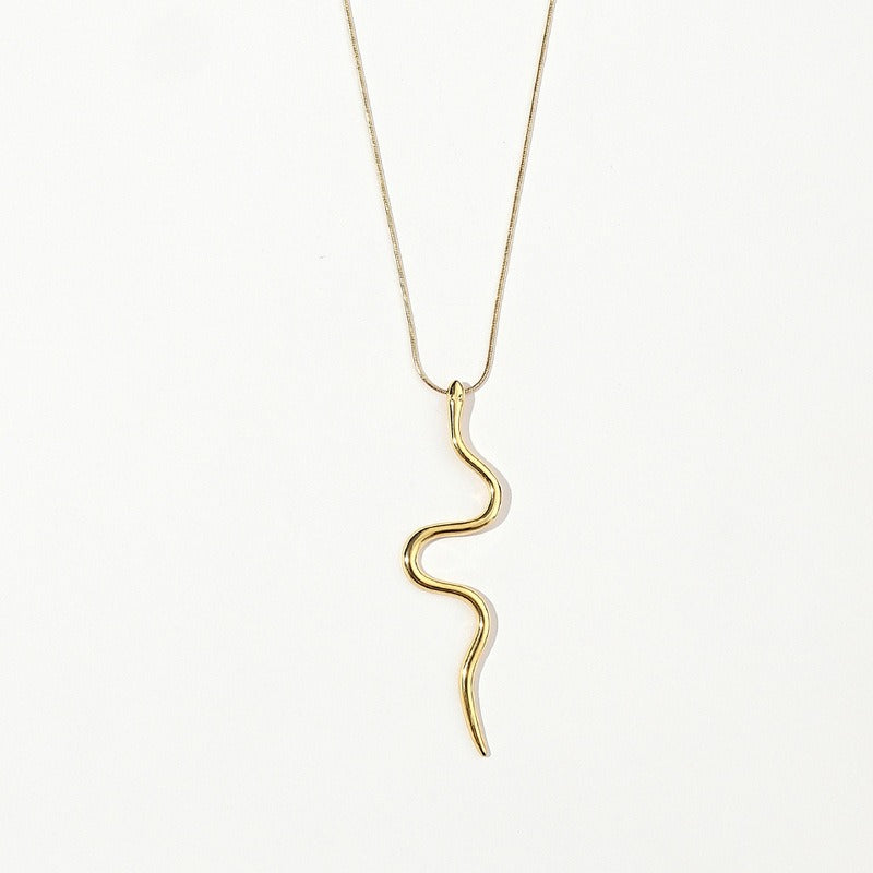 Wholesale Stainless Steel Fashion Oil Pressure Snake Necklaces ACC-NE-WangG001