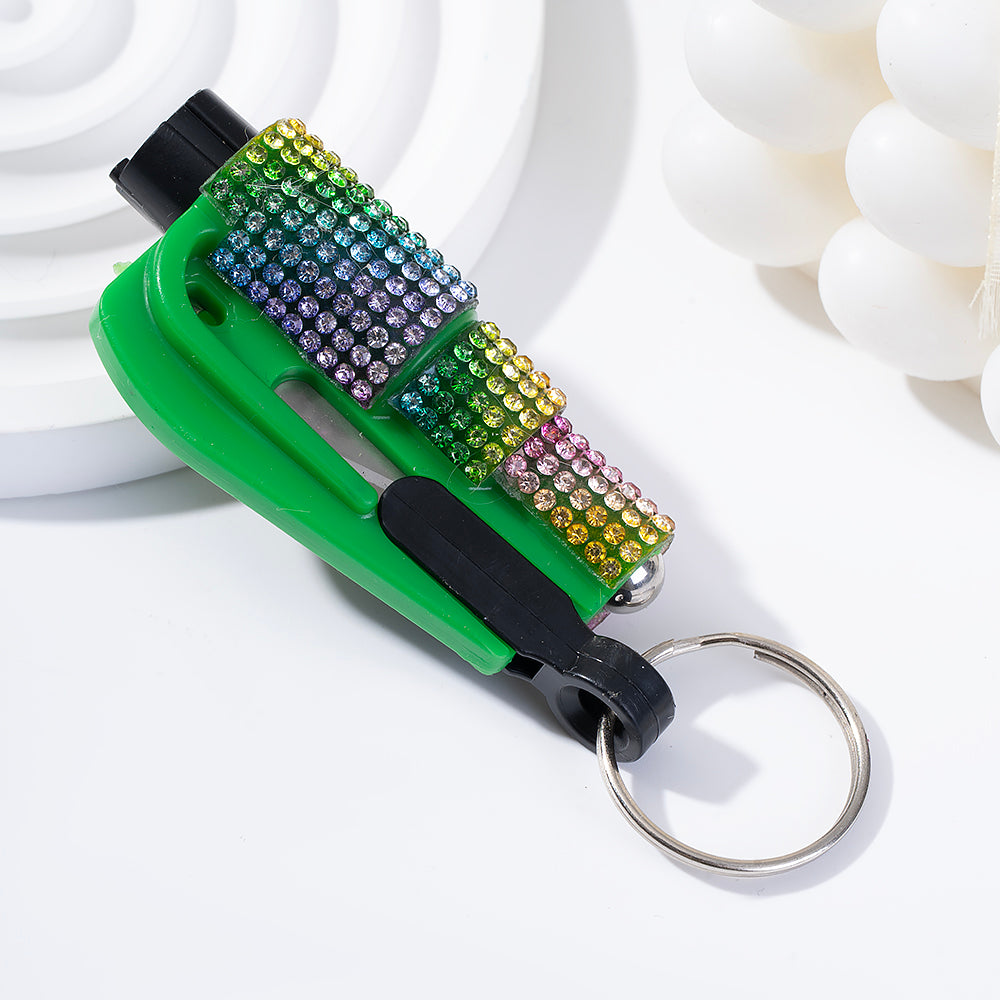 Wholesale Mini Car Hammer Seat Belt Release Keychain with Drill ACCVIP-KC-ZhiYa013