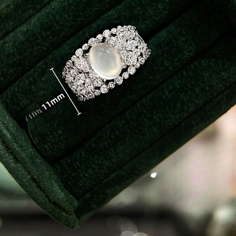 Wholesale Super Sparkling Zirconia Cat's Eye Open Ring ACC-RS-KJ001