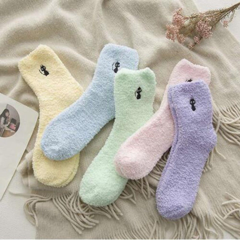 Wholesale Autumn and Winter Cartoon Animal Embroidered Socks ACC-SK-Yuqin005