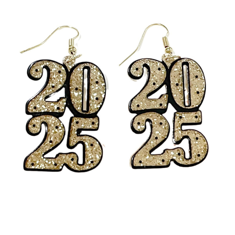 Wholesale Acrylic Number Sparkling Earrings ACC-ES-XiangX001