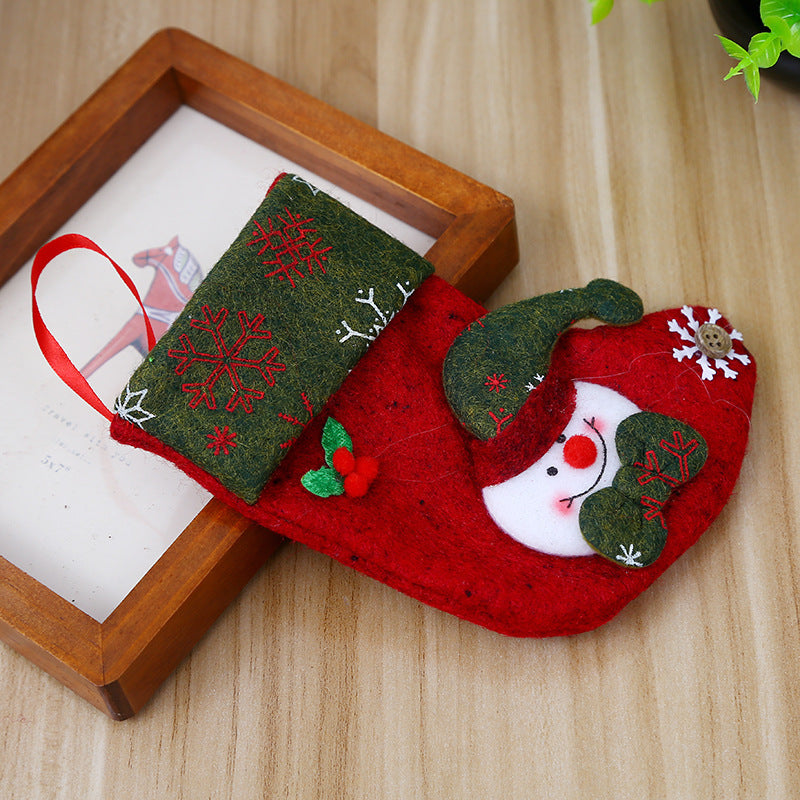 Wholesale Snowflake Christmas Socks Gift Bag Christmas Decorations