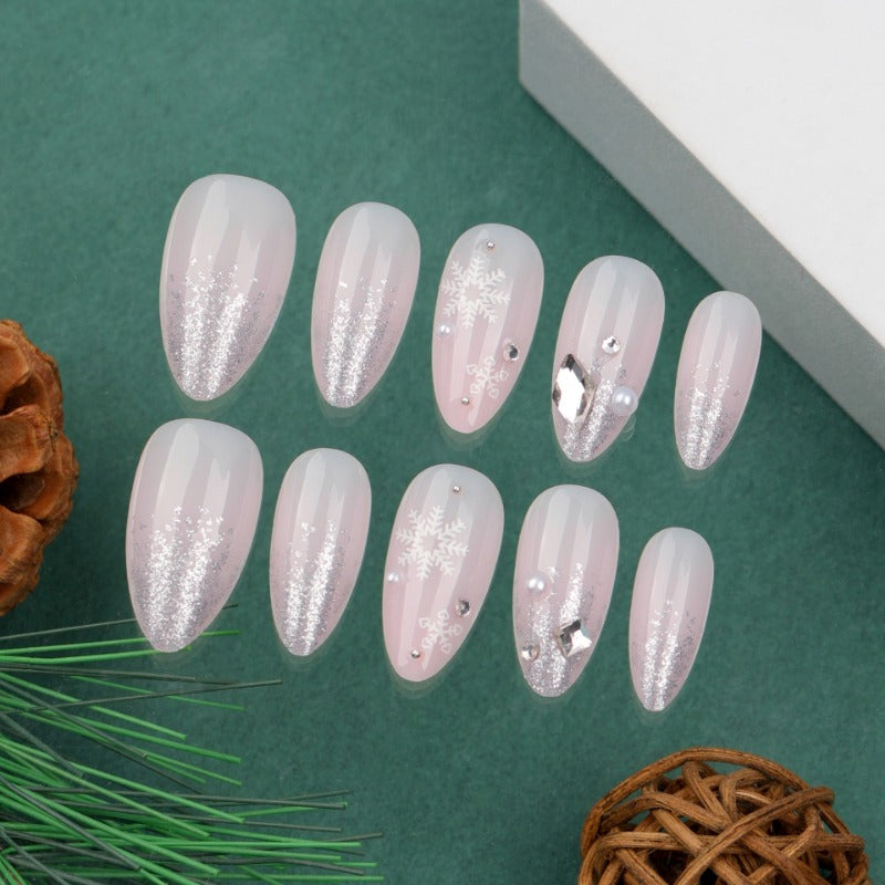 Wholesale 24 Pieces/box Christmas Snowflake Nails Kits Nail Stickers ACC-NS-LeFan212