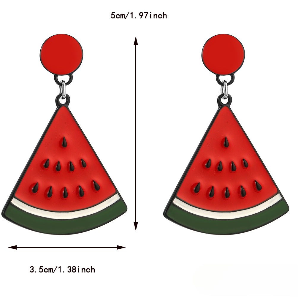 Wholesale Summer Party Fruit Watermelon Earrings ACC-ES-KJ007