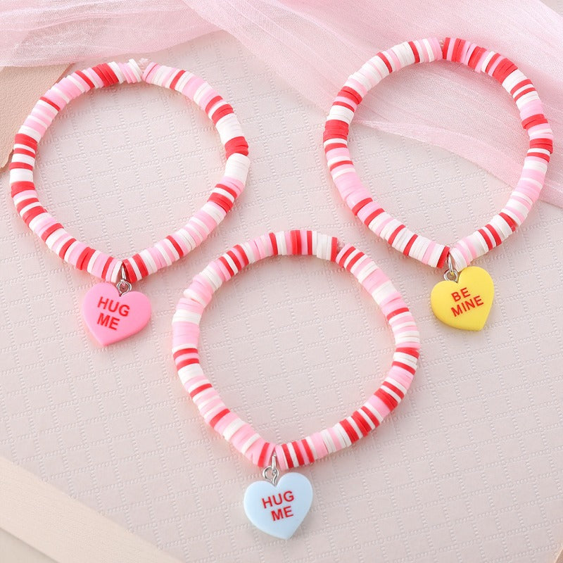 Wholesale Valentine's Day Love Pendant Soft Clay Bracelet ACC-BT-zhiyu002