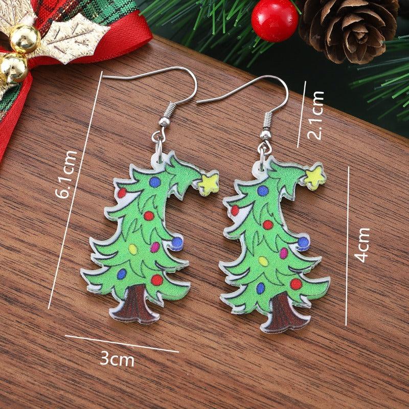 Wholesale Christmas Tree Star Lights Acrylic Earrings ACC-ES-ChuLian115