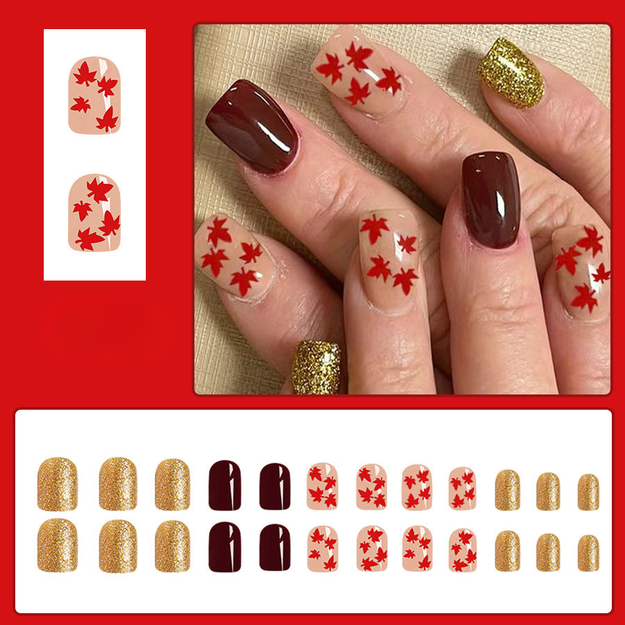Wholesale 24 Pieces/box Press-on Nails Kits Nail Stickers ACC-NS-GuaiXL107