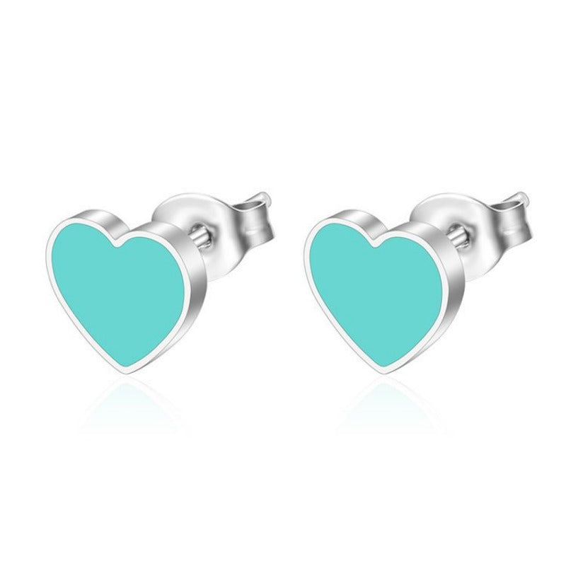 Wholesale Colorful Candy Series Stainless Steel Heart Earrings ACC-ES-MuShan060