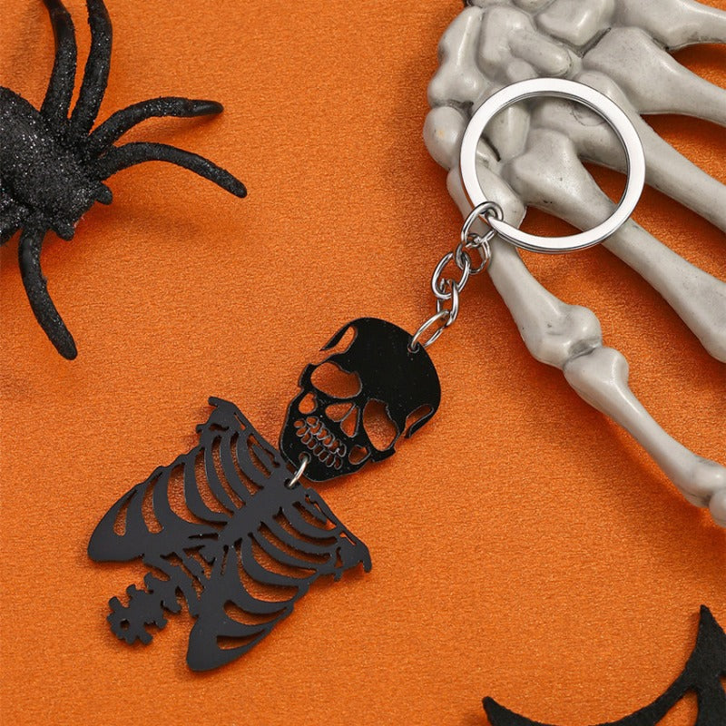 Wholesale Funny Ghost Dark Skull Halloween Keychain ACC-KC-RongRui018