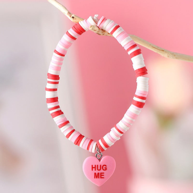 Wholesale Valentine's Day Love Pendant Soft Clay Bracelet ACC-BT-zhiyu002