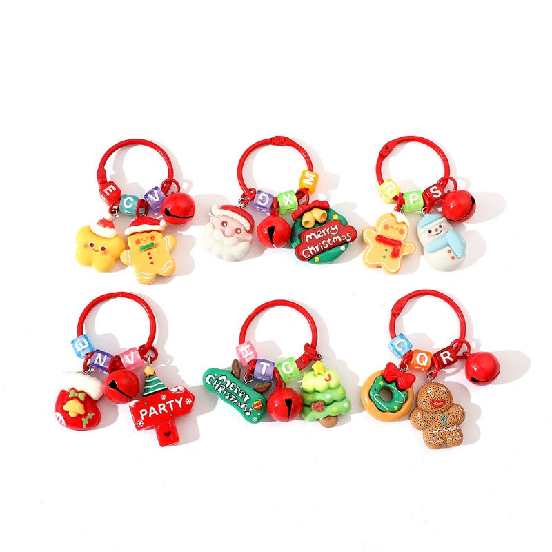 Wholesale Christmas Cute Santa Claus Snowman Keychain  ACC-KC-KeFeng003