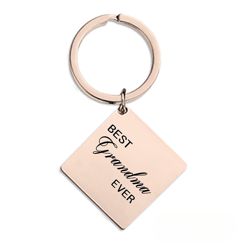 Wholesale Mother's Day Gift Metal Square Keychain ACC-KC-Ganggu008