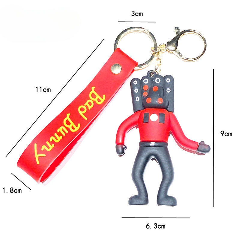 Wholesale Cartoon PVC Soft Keychain Creative Keychain ACCVIP-KC-XinShu008