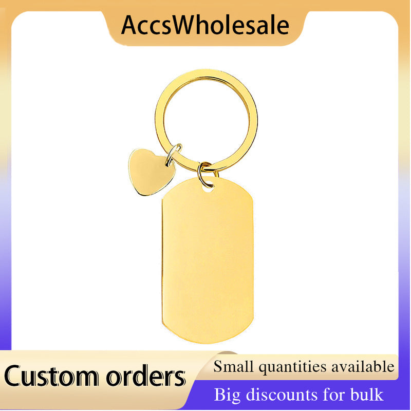 Custom Keychain with Laser Engraved Text or Logo - Multi-color Metal Keychain with Laser Engraved Text or Logo