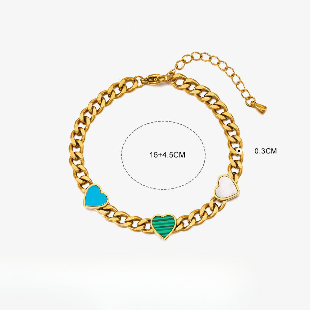 Wholesale Love Long Round Titanium Steel Bracelets Thick Bracelet ACC-BT-Nayin001