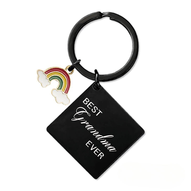 Wholesale Mother's Day Gift Metal Square Keychain ACC-KC-Ganggu007