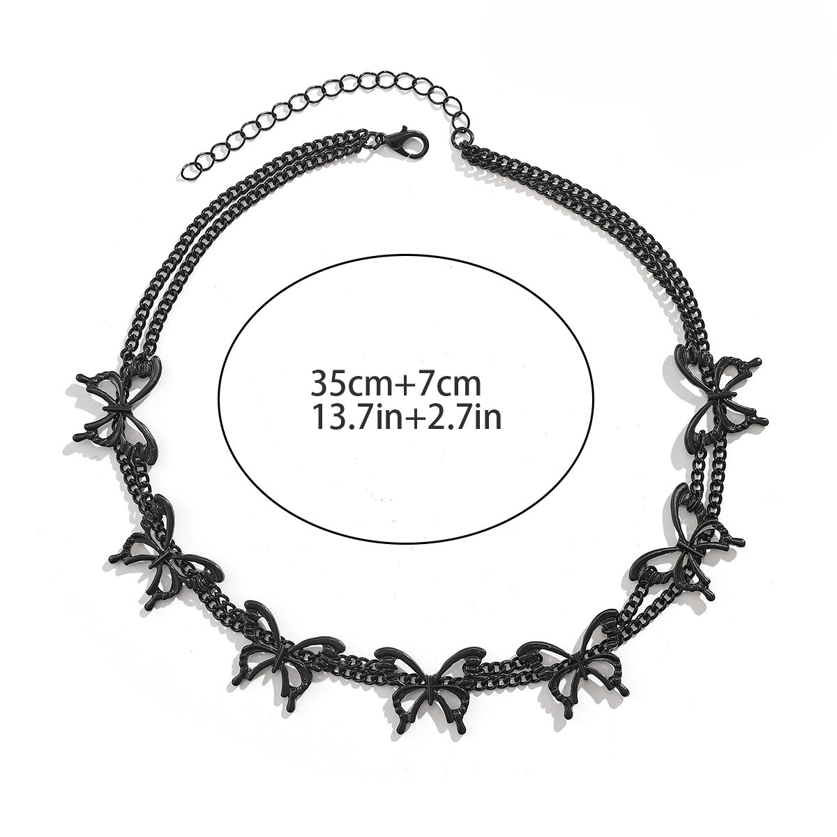 Wholesale Gothic Style Butterfly Chain Alloy Choker Necklaces ACC-NE-XueRou016
