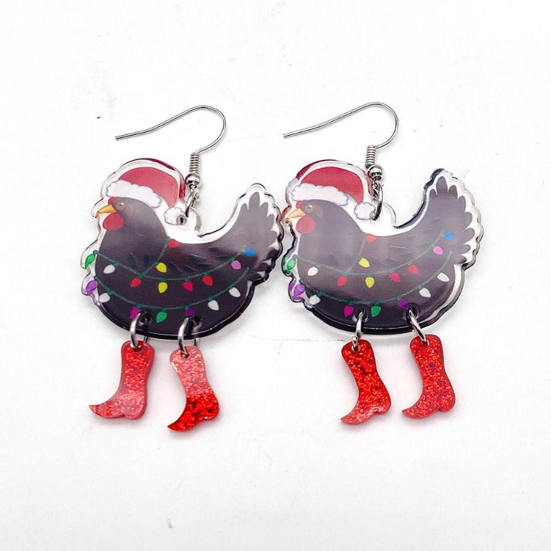 Wholesale Christmas Candy Snowman Acrylic Earrings ACC-ES-ChenY092