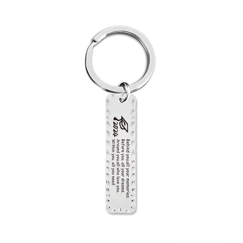 Wholesale 2024 Graduation Season Gift Inspirational Phrase Stainless Steel Keychain ACC-KC-Ganggu012