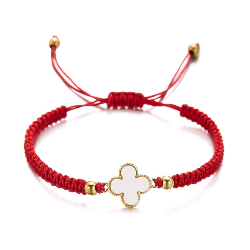 Wholesale Four Leaf Clover Braided Bracelet ACC-BT-YingHao010