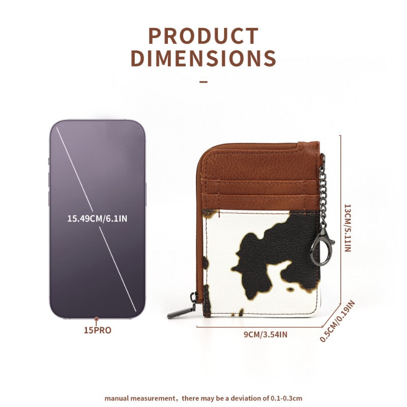 Wholesale Western Style Cow Pattern Coin Purse Keychain ACC-KC-BCXA001