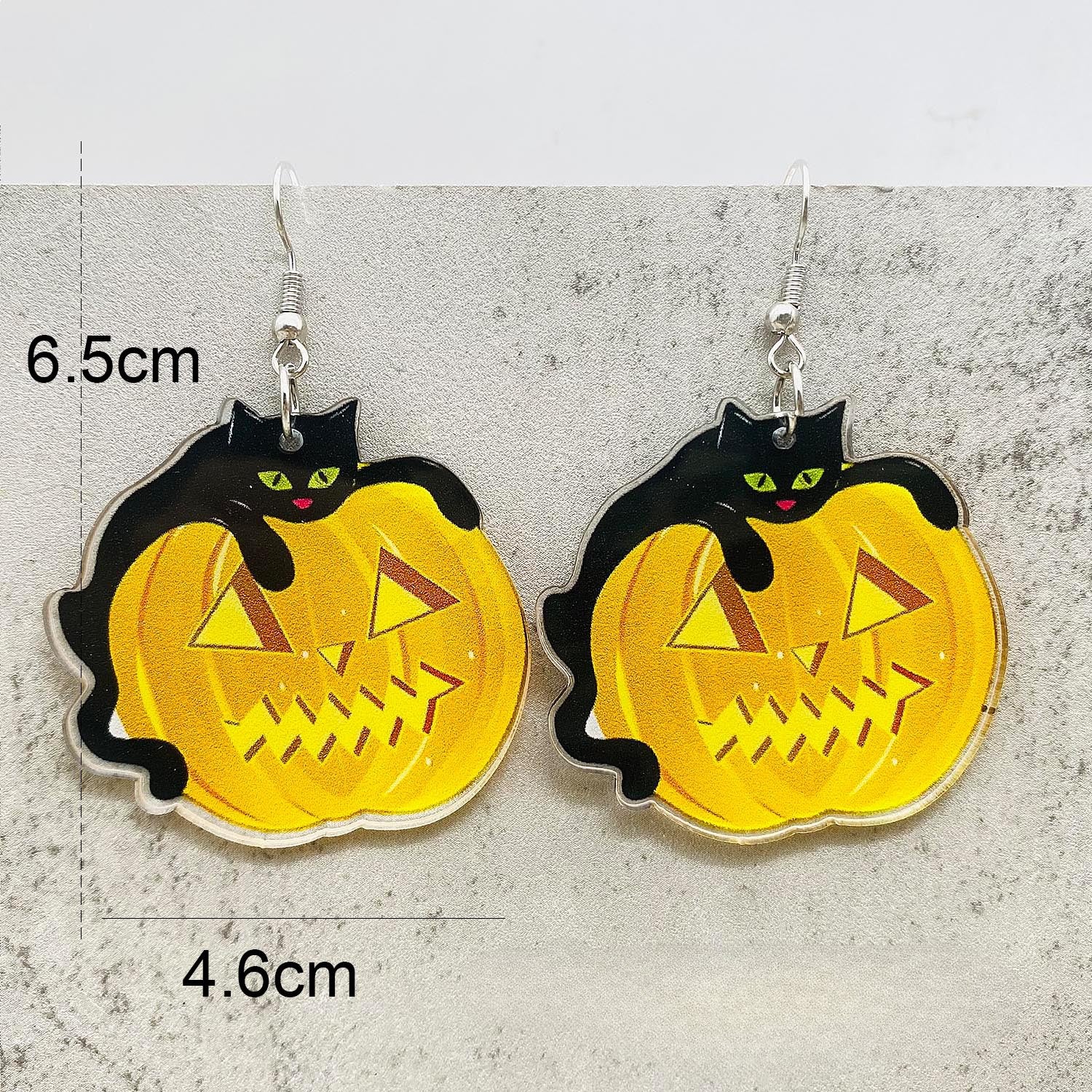 Wholesale Halloween Earrings Cat Horror Pumpkin Dwarf Acrylic Earrings ACC-ES-ChenY017