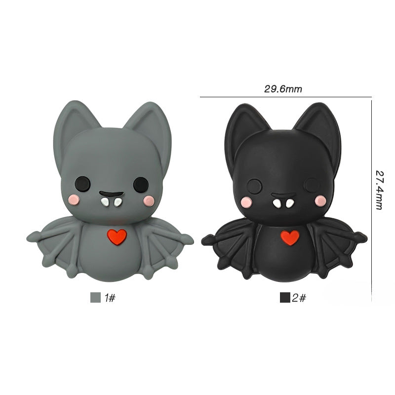 Wholesale 10pcs Bat Silicone Cartoon Focal Beads ACC-BDS-WDX260