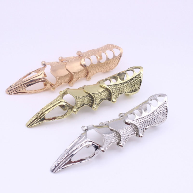 Wholesale Exaggerated Rings Punk Nails Multi-jointed Open Rings ACC-RS-LvPai001