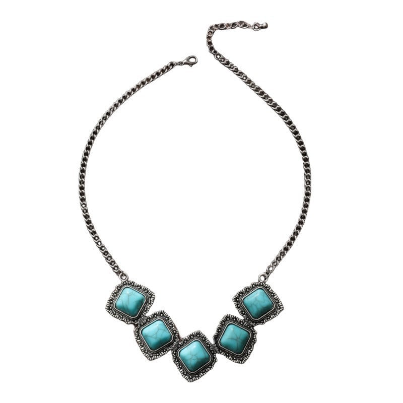 Wholesale Bohemian Vintage Ethnic Turquoise Necklace ACC-NE-JunJie014