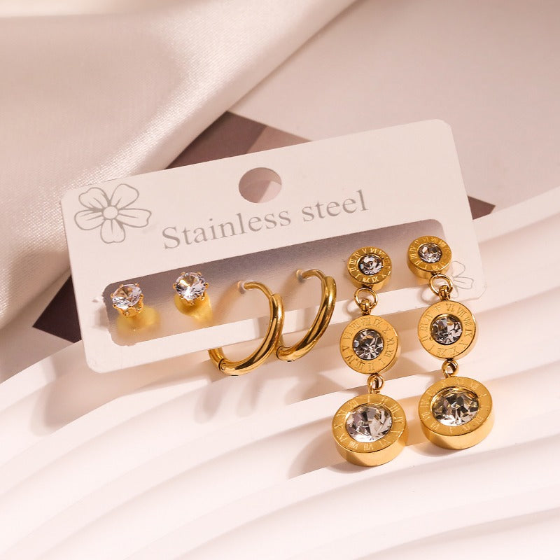 Wholesale Titanium Steel Combination Earrings ACC-ES-AG008