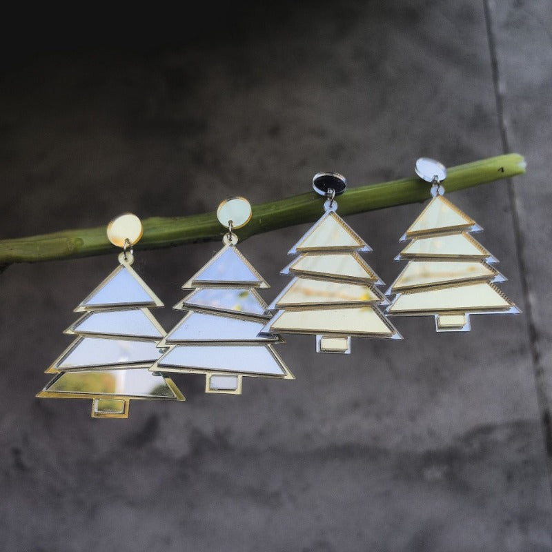 Wholesale Acrylic Christmas Tree Earrings ACC-ES-XueP041