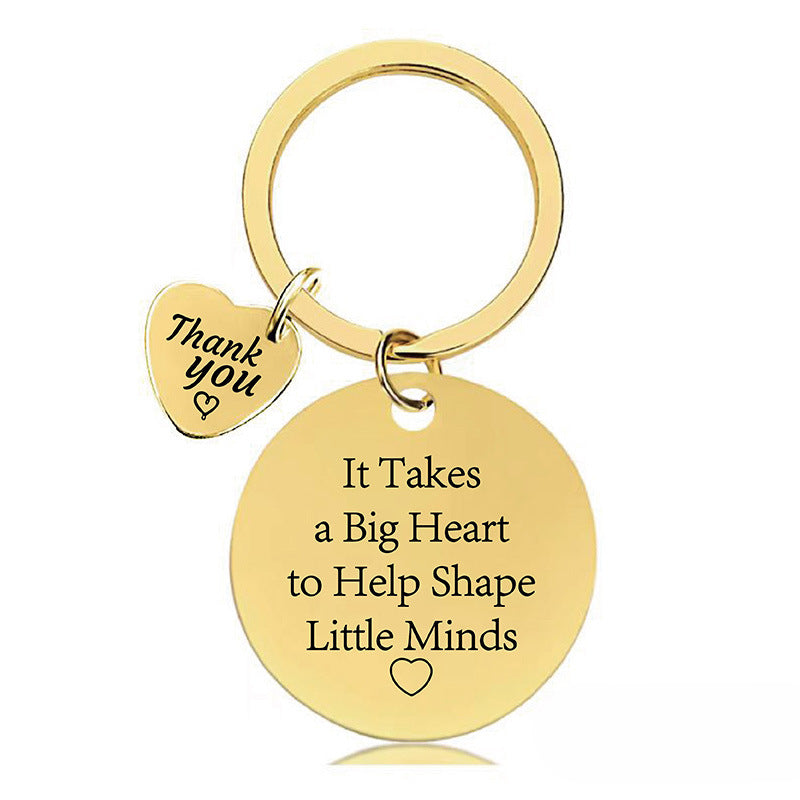 Wholesale Teacher's Day Gift Stainless Steel Engraved Keychain ACC-KC-Ganggu002