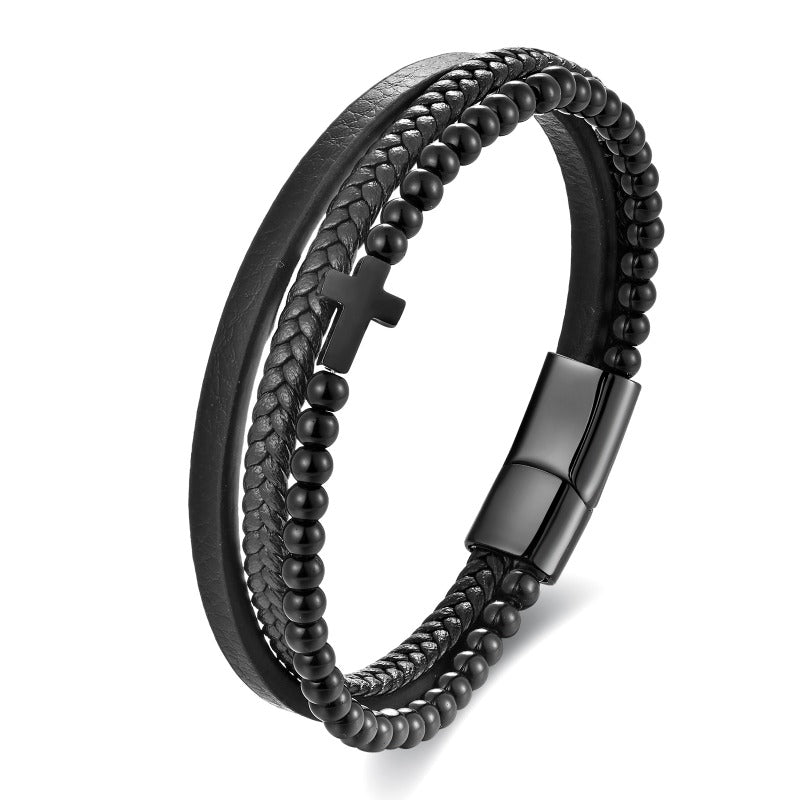 Wholesale Men's Leather Bracelets ACC-BT-OSD006