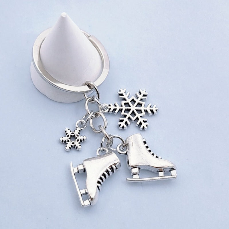 Wholesale Snowflake Skates Alloy Keychain ACC-KC-JiuW001