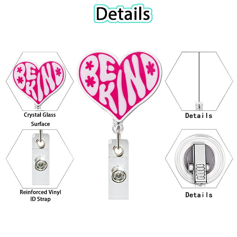 Wholesale Acrylic Medical English Retractable Rotating Medical Keychain ACC-KC-QiDing022