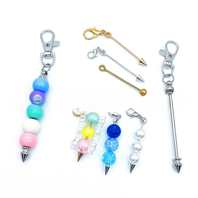 Wholesale 5pcs Beadable Keychain Bars Pointed Lobster Clasp IY Beaded Keychain ACC-KC-JiaYing003