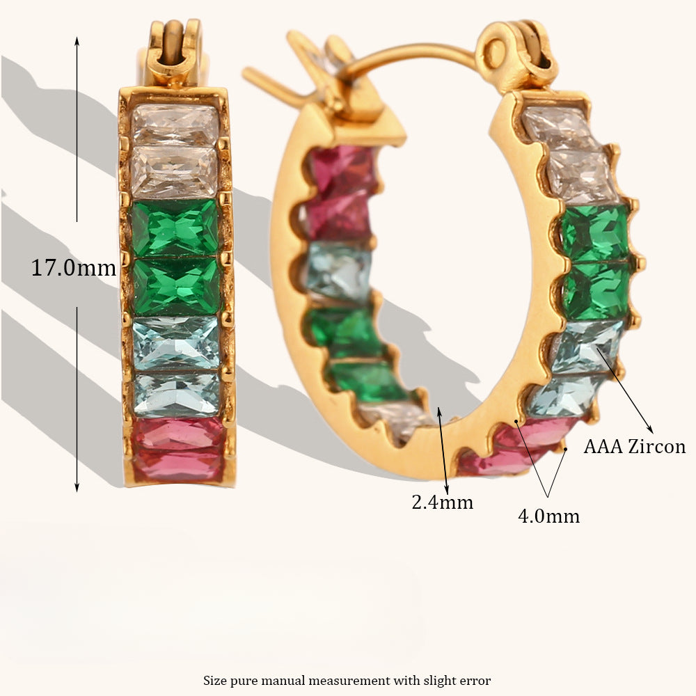 Wholesale Colorful Oil Drop Jewelry Ring Stainless Steel Gold Plated ACC-RS-DingRan002